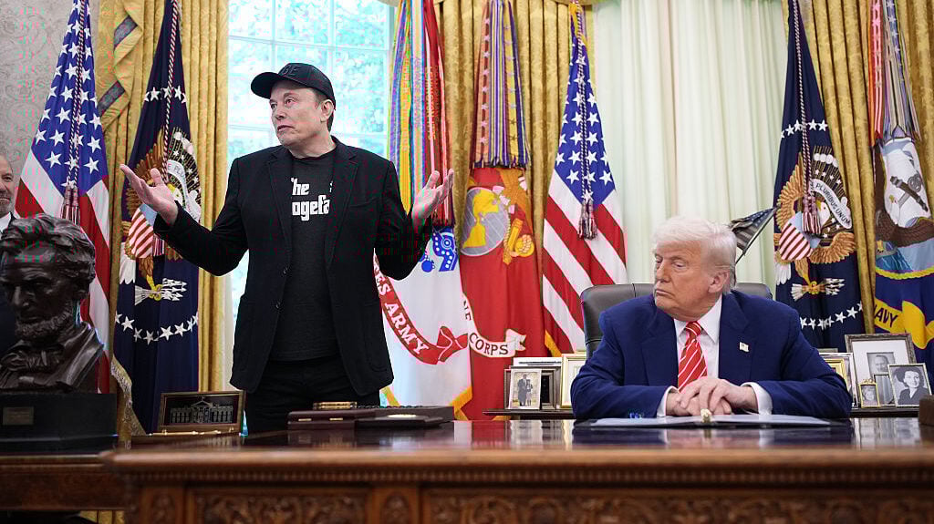 President Trump Holds Press Conference With Elon Musk in White House’s Oval Office Elon Musk, Donald Trump, theGrio.com