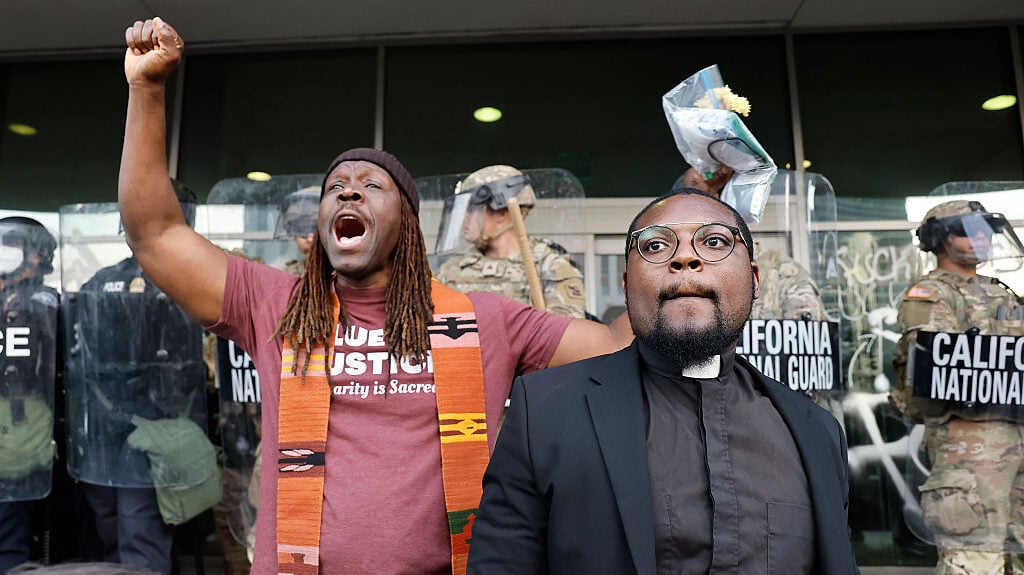 Protests Erupt In L.A. County Sparked By Federal Immigration Raids Los Angeles, National Guard, Trump, theGrio.com