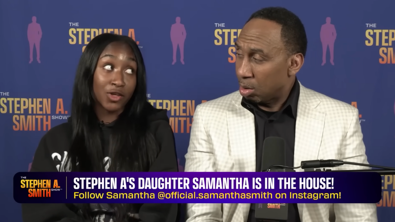 Untitled design – 2025-06-23T120339.481 Stephen A. Smith daughter, Stephen A. Smith daughter Samantha, Stephen A. Smith Samantha Smith, Stephen A. Smith daughter show, Stephen A. Smith daughter Game 6, Stephen A. Smith daughter podcast theGrio.com